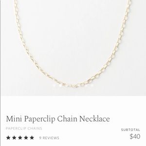 GLDN 15-17 inch adjustable gold fill mini paperclip chain